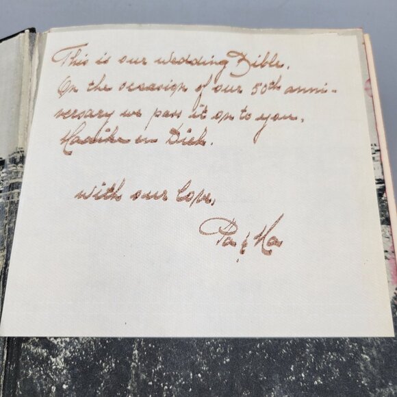 1938 Bijbel Dutch Bible Hardcover Black Leather With Family Photos and Tree - Picture 8 of 16